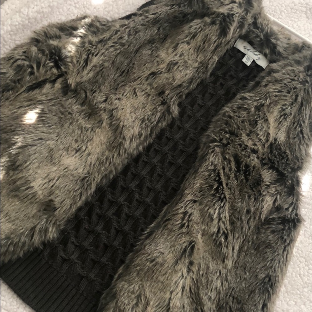 Faux fur vest